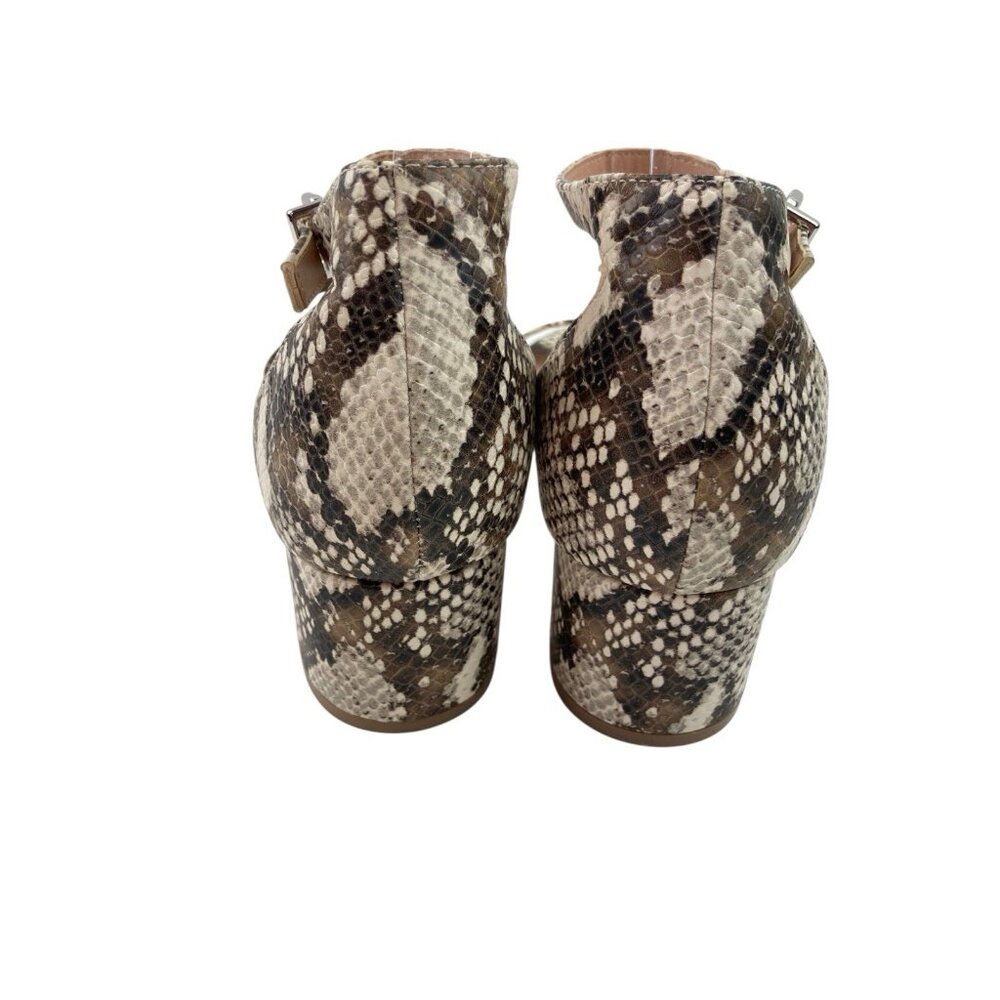 Stylish Snake Print Block Heel Sandals - image 6
